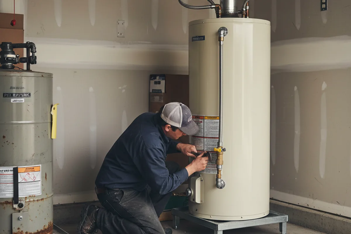 Water heater and shutoff valve replacement in Olympic Valley